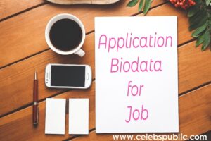 English application with biodata